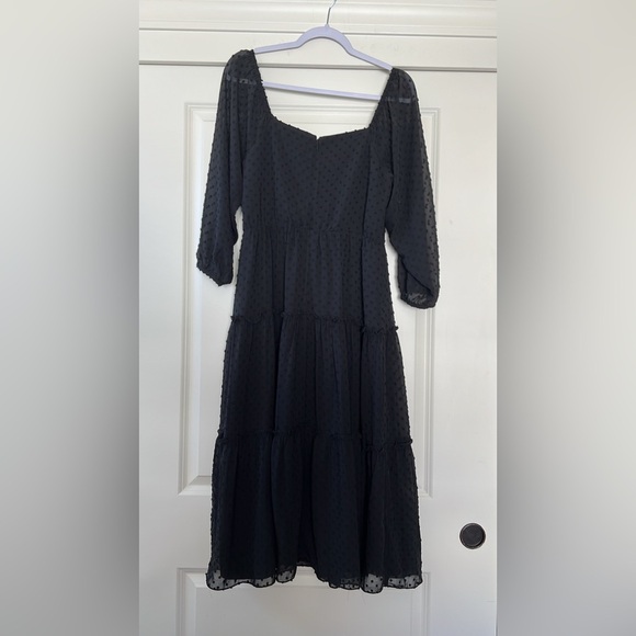 J. Crew Tiered long-sleeve midi dress in swiss dot (Never Worn) - Picture 6 of 8